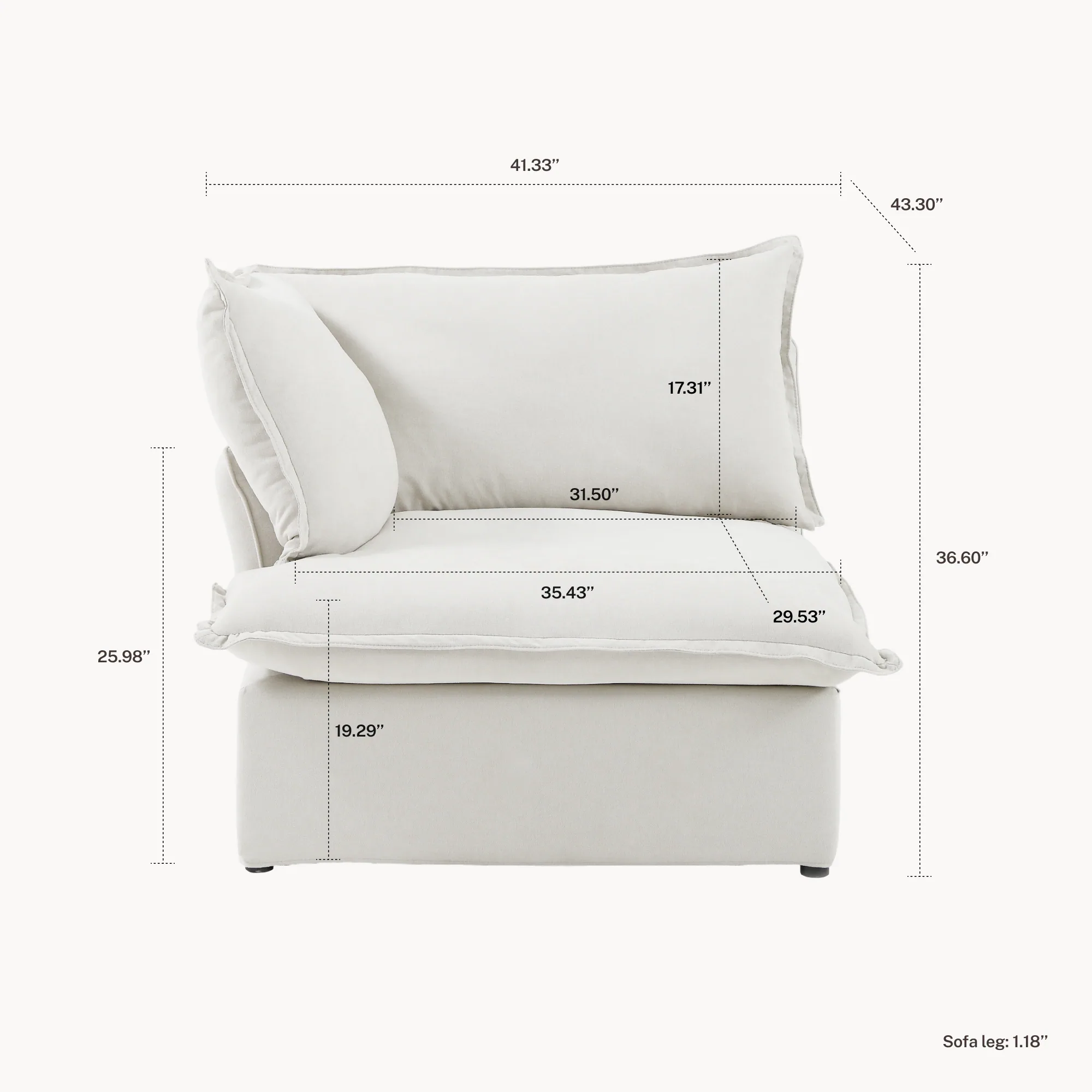 CloudComfort™ Modular Luxe Pieces view 2