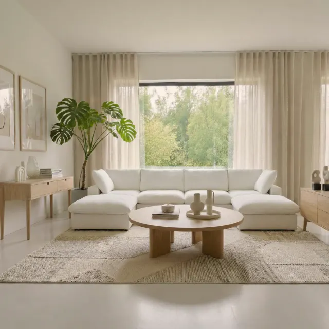 CloudComfort™ Modular Washable Classic Sofa - 4 Seater U-Sectional