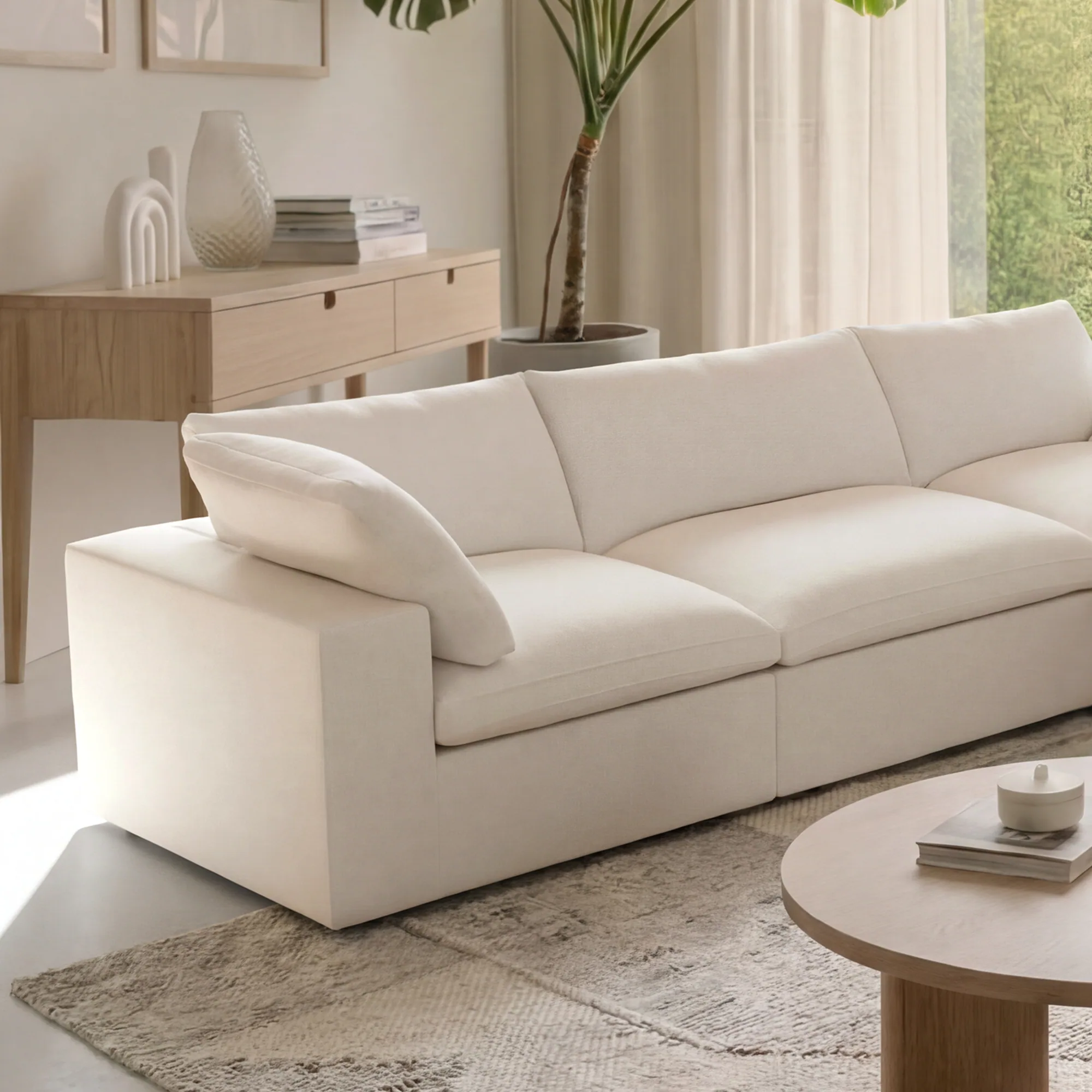 CloudComfort™ Modular Washable Classic Sofa - 5 Seater Corner Sectional view 5