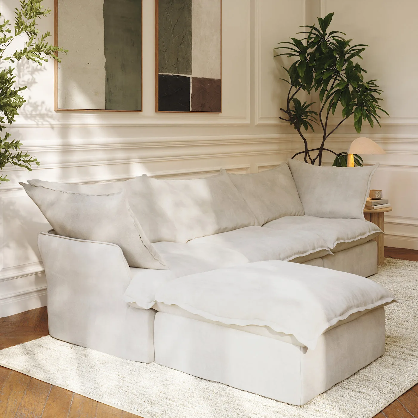 CloudComfort™ Modular Washable Luxe Sofa - 3 Seater Chaise view 5