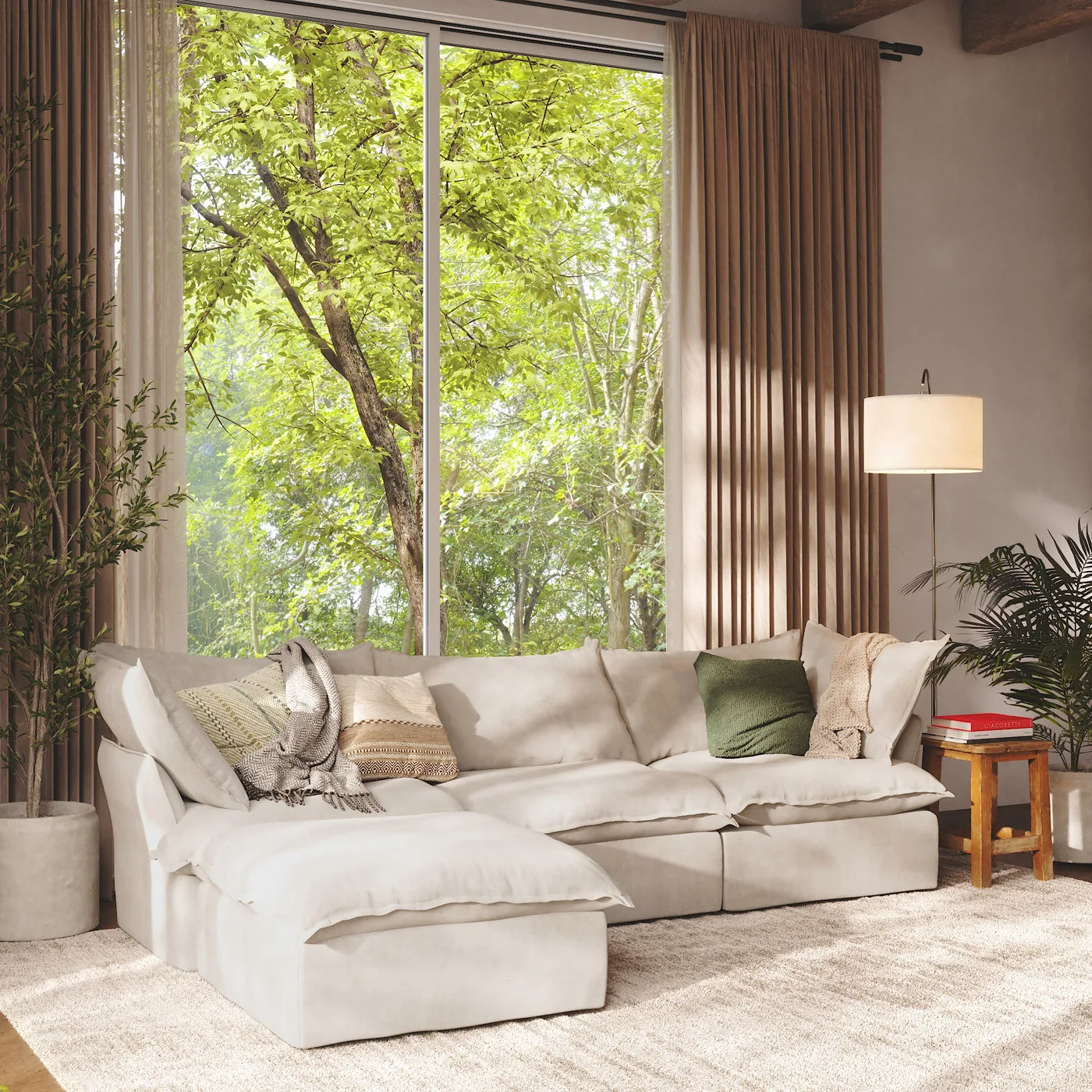 CloudComfort™ Modular Washable Luxe Sofa - 3 Seater Chaise view 9