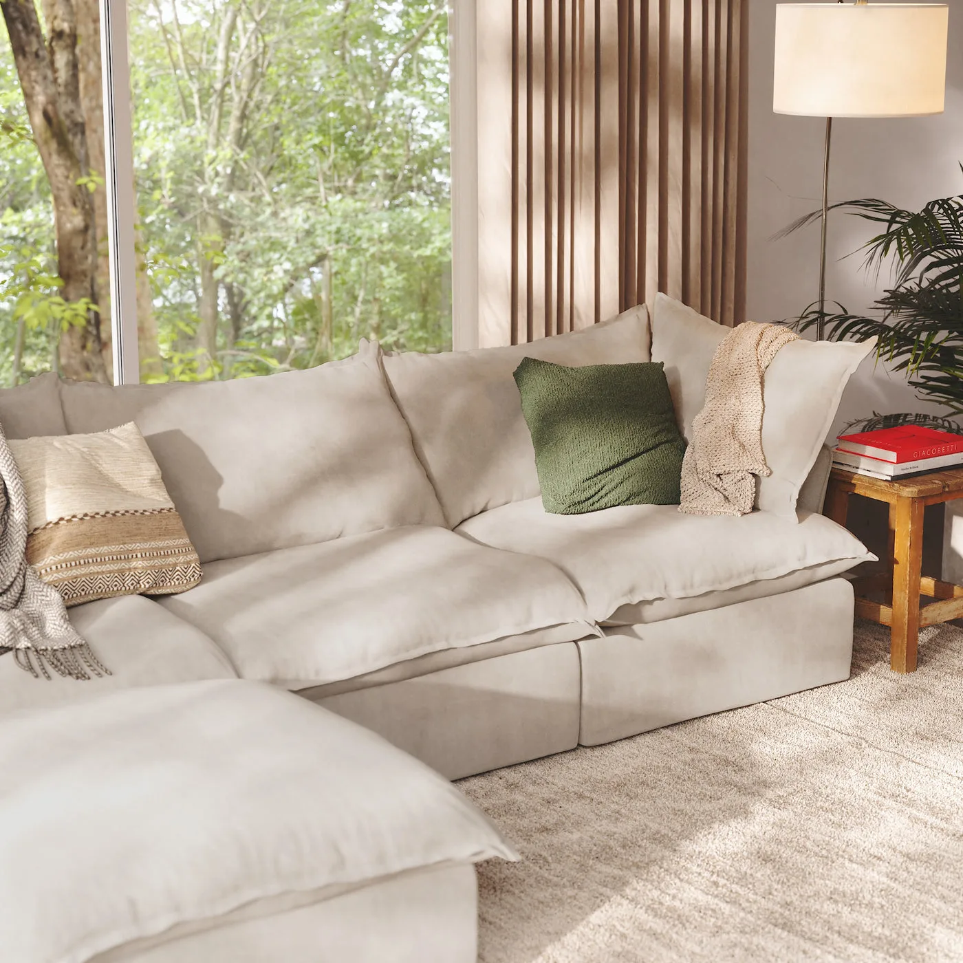CloudComfort™ Modular Washable Luxe Sofa - 3 Seater Chaise view 14