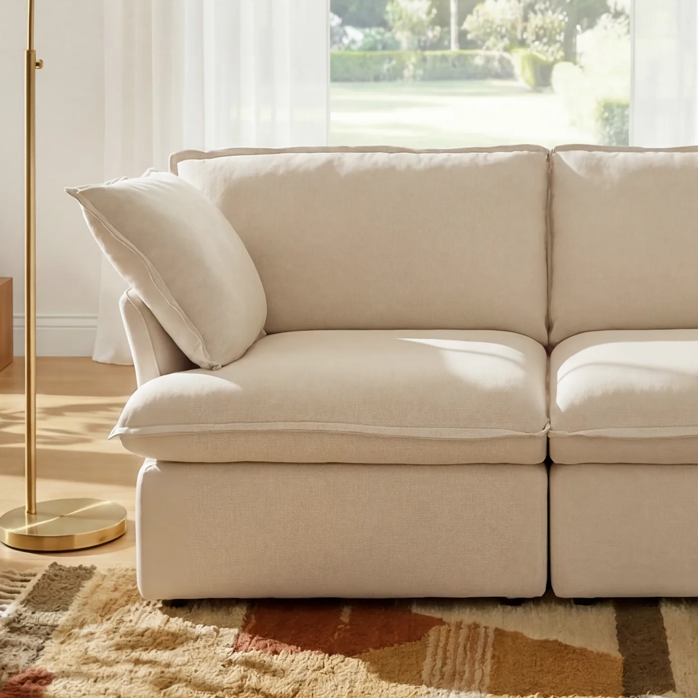 CloudComfort™ Modular Washable Luxe Sofa - 3 Seater Chaise view 17