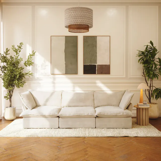 CloudComfort™ Modular Washable Luxe Sofa - 3 Seater Sofa