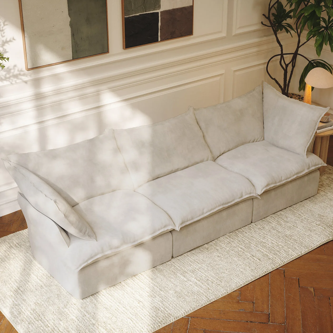 CloudComfort™ Modular Washable Luxe Sofa - 3 Seater Sofa view 5