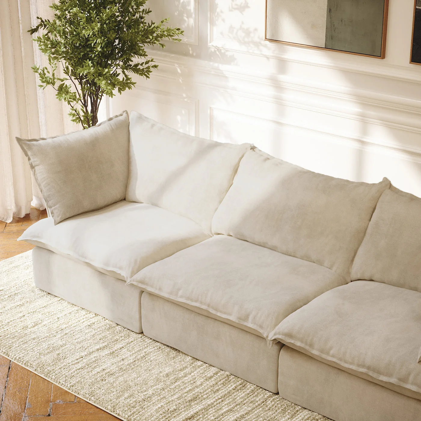 CloudComfort™ Modular Washable Luxe Sofa - 3 Seater Sofa view 6