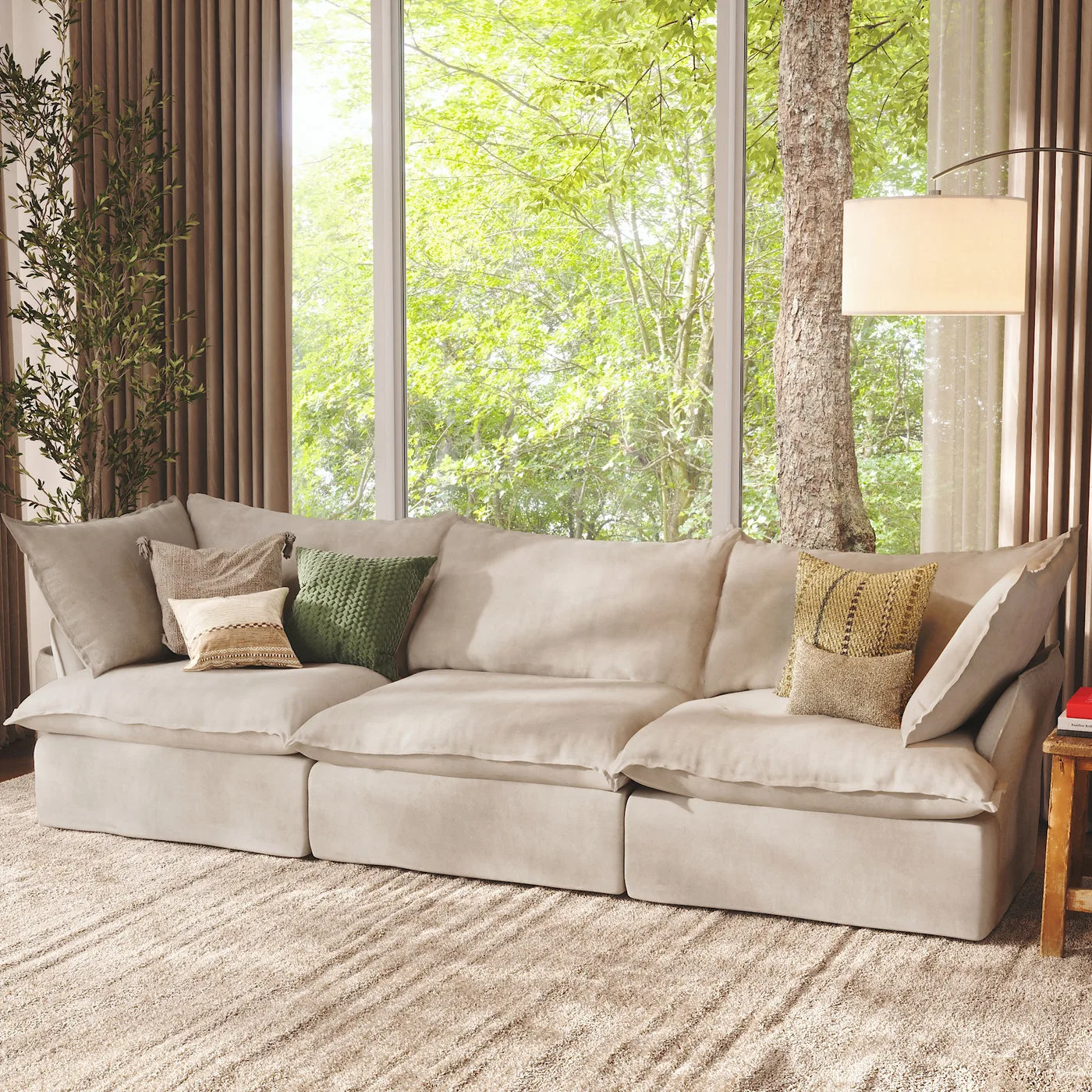 CloudComfort™ Modular Washable Luxe Sofa - 3 Seater Sofa view 11