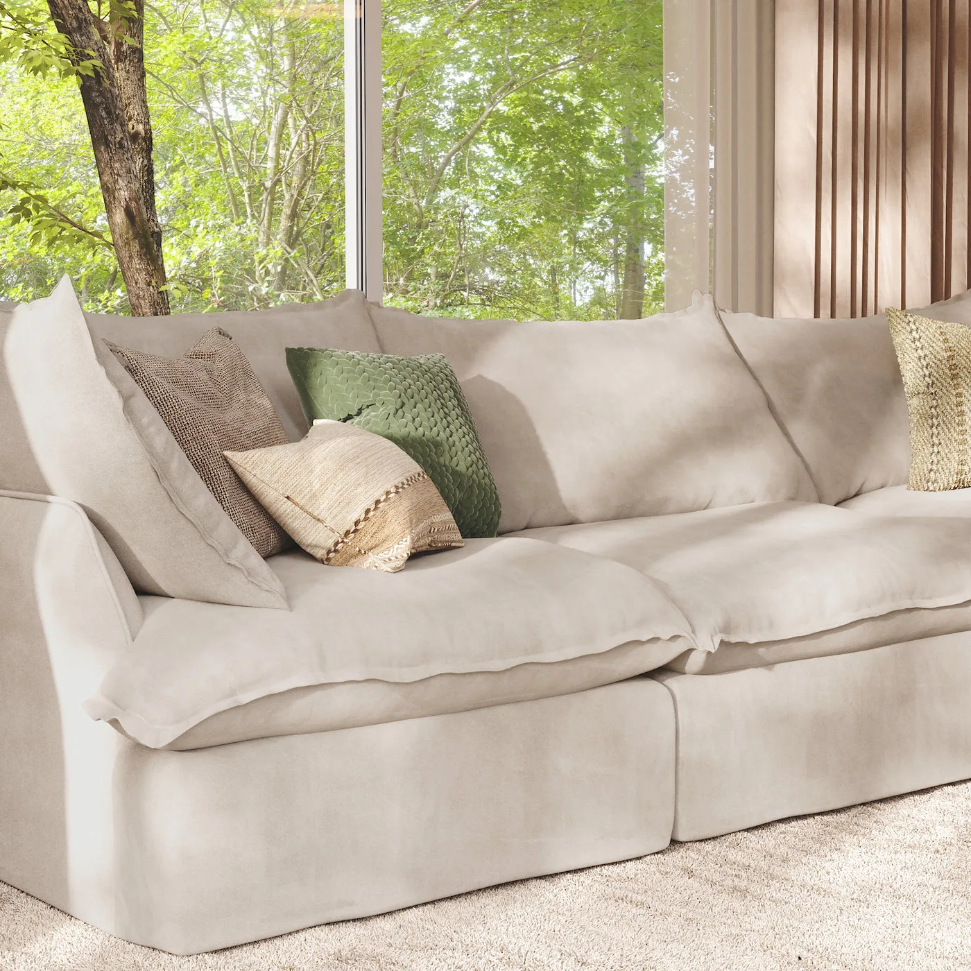 CloudComfort™ Modular Washable Luxe Sofa - 3 Seater Sofa view 14