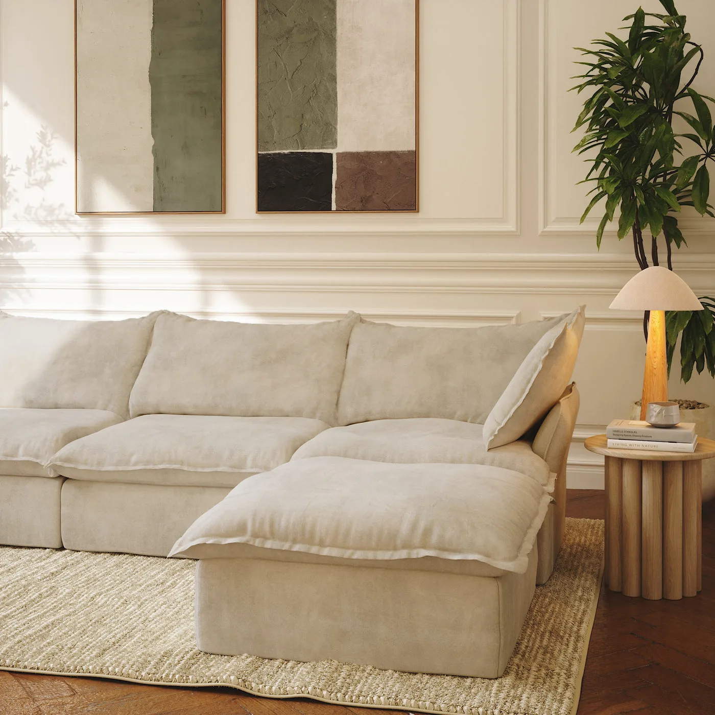 CloudComfort™ Modular Washable Luxe Sofa - 4 Seater Chaise view 6