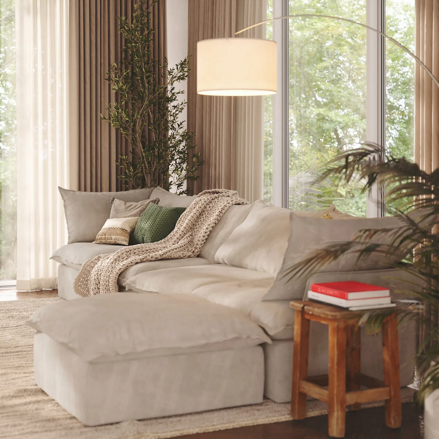 CloudComfort™ Modular Washable Luxe Sofa - 4 Seater Chaise view 10
