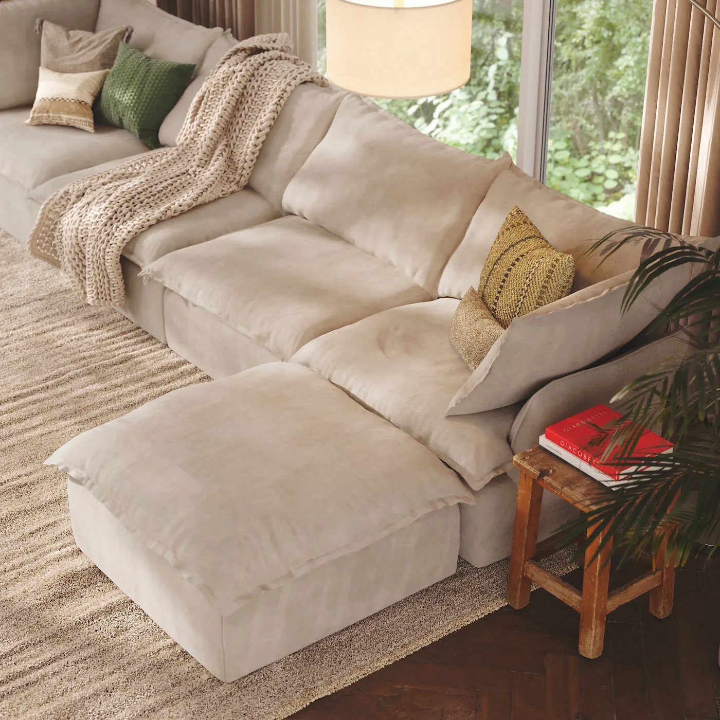 CloudComfort™ Modular Washable Luxe Sofa - 4 Seater Chaise view 11