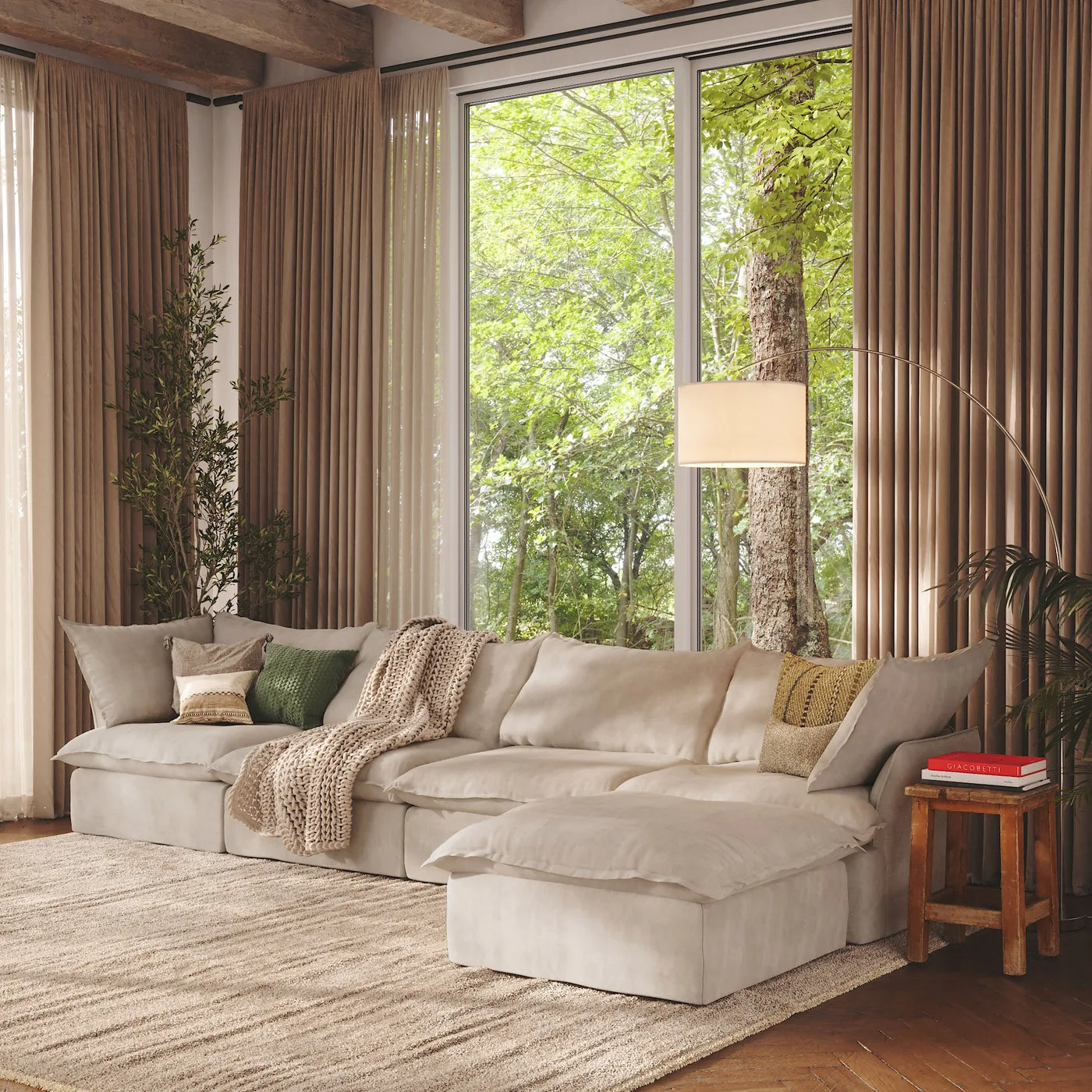 CloudComfort™ Modular Washable Luxe Sofa - 4 Seater Chaise view 12