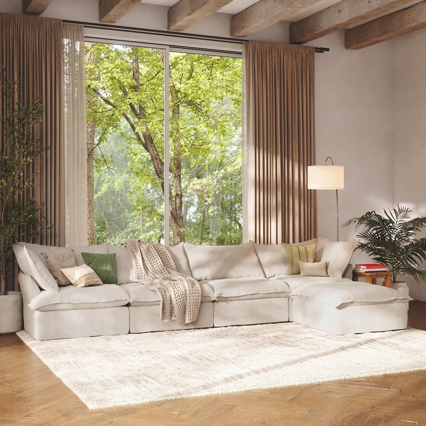 CloudComfort™ Modular Washable Luxe Sofa - 4 Seater Chaise view 13