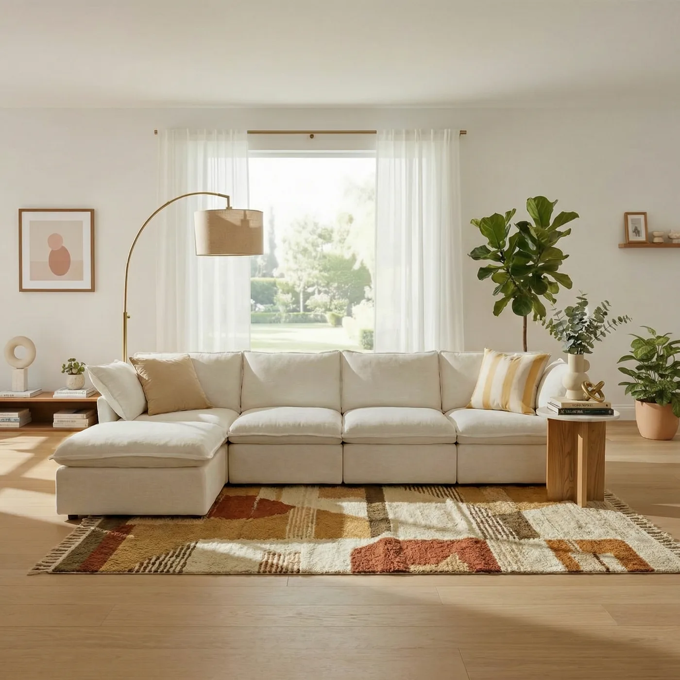 CloudComfort™ Modular Washable Luxe Sofa - 4 Seater Chaise view 17