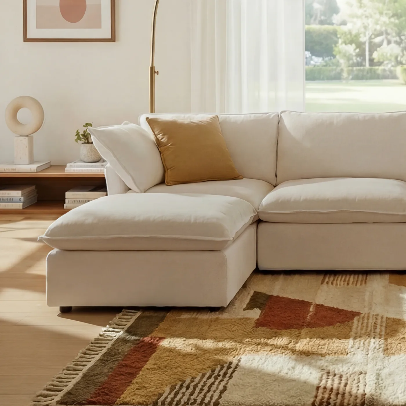 CloudComfort™ Modular Washable Luxe Sofa - 4 Seater Chaise view 18