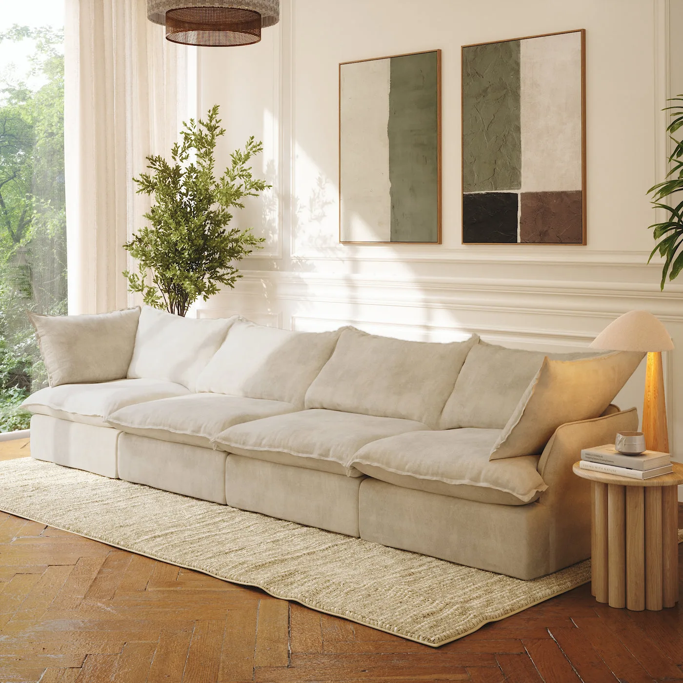 CloudComfort™ Modular Washable Luxe Sofa - 4 Seater view 5