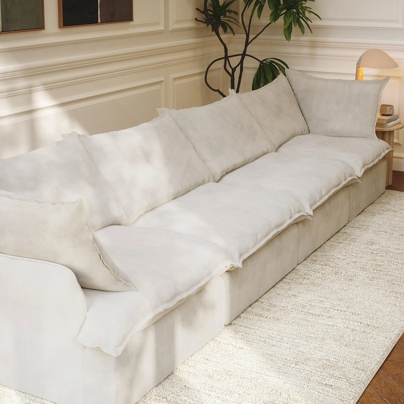 CloudComfort™ Modular Washable Luxe Sofa - 4 Seater view 6
