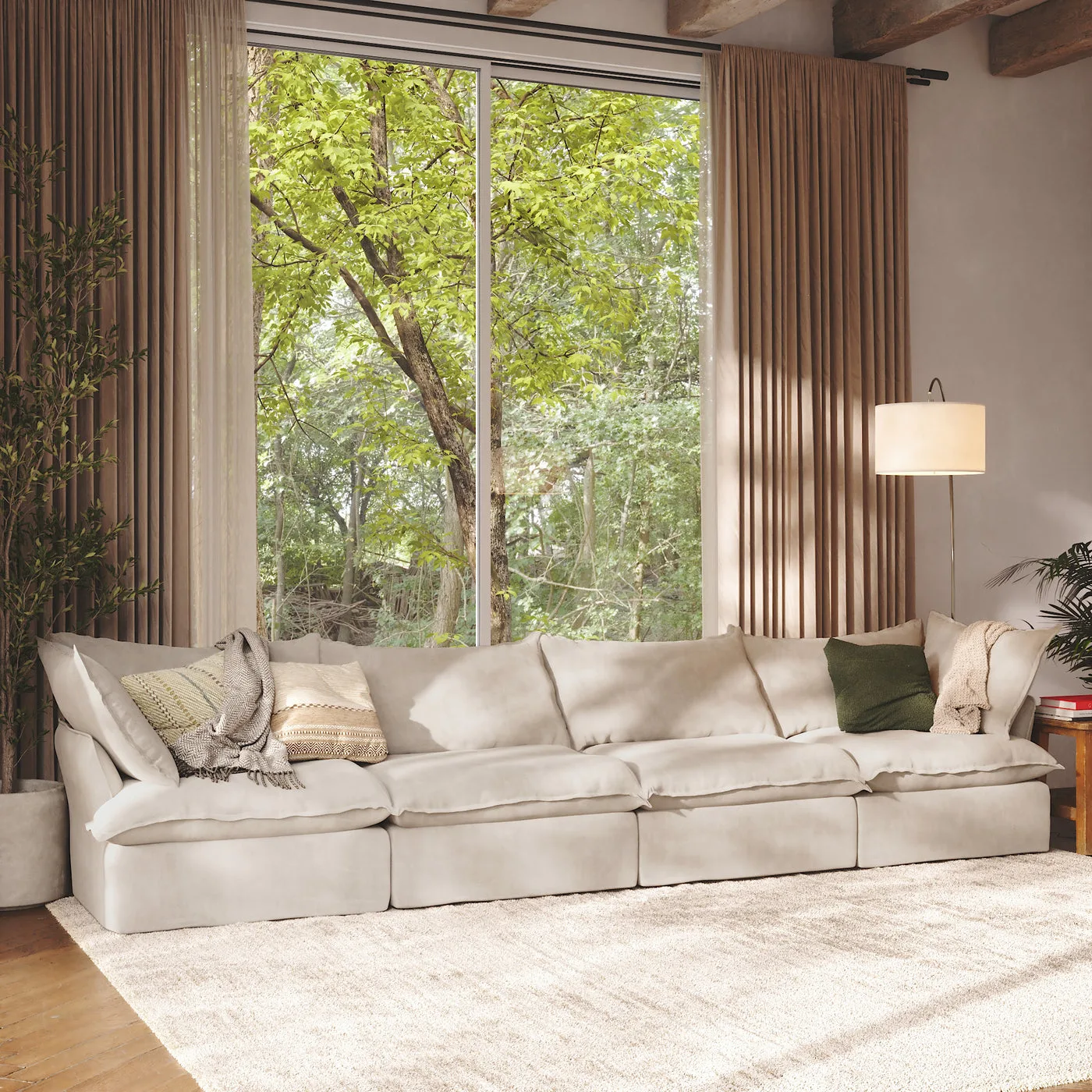 CloudComfort™ Modular Washable Luxe Sofa - 4 Seater view 9