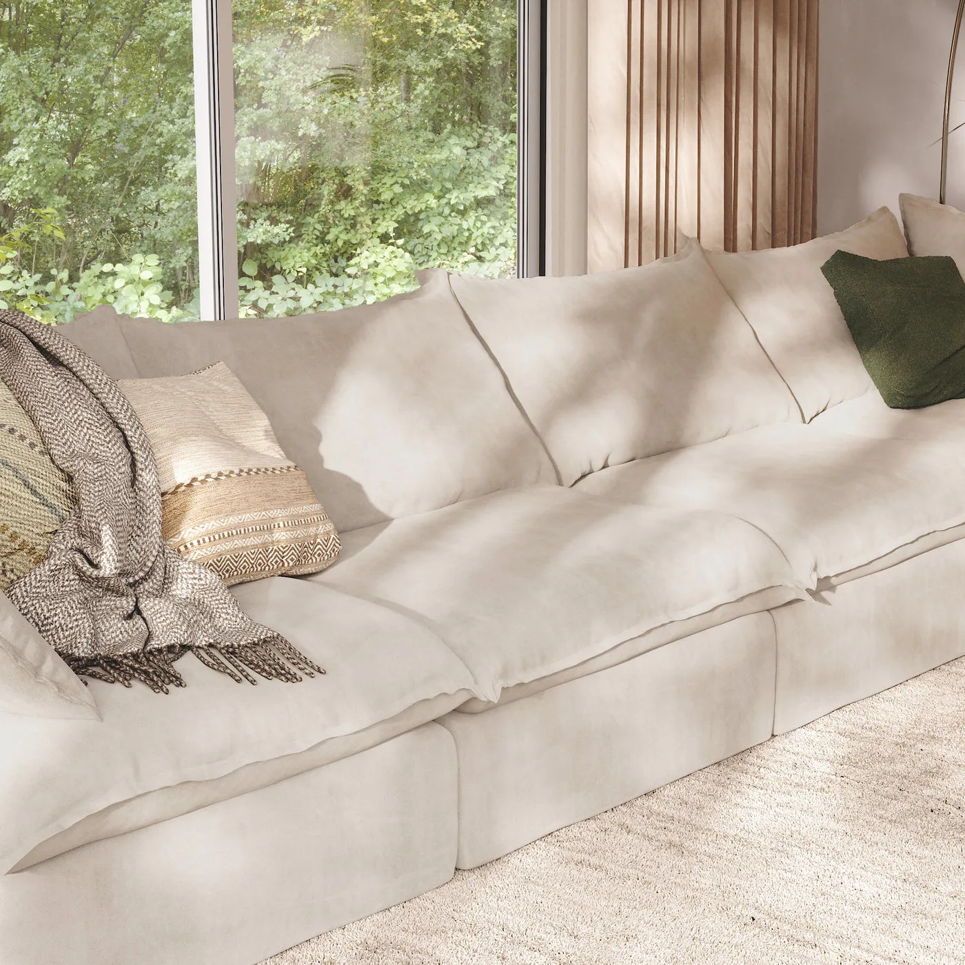 CloudComfort™ Modular Washable Luxe Sofa - 4 Seater view 11