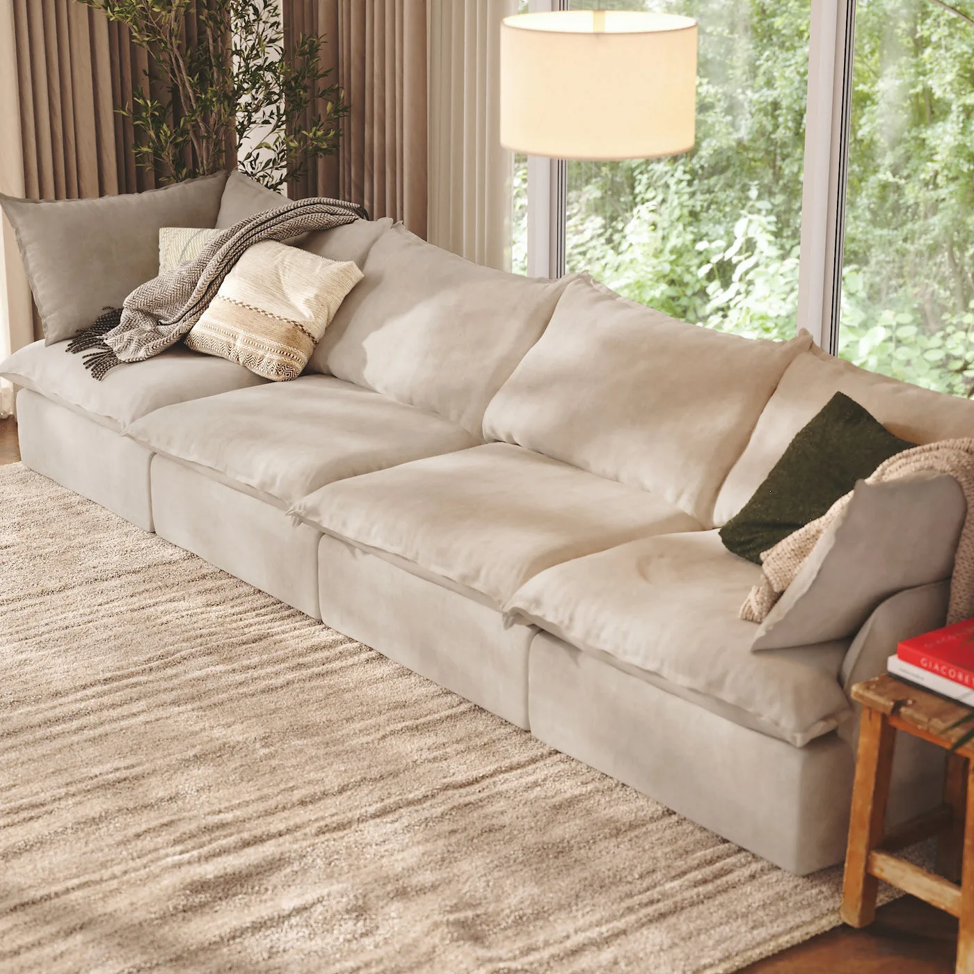 CloudComfort™ Modular Washable Luxe Sofa - 4 Seater view 12