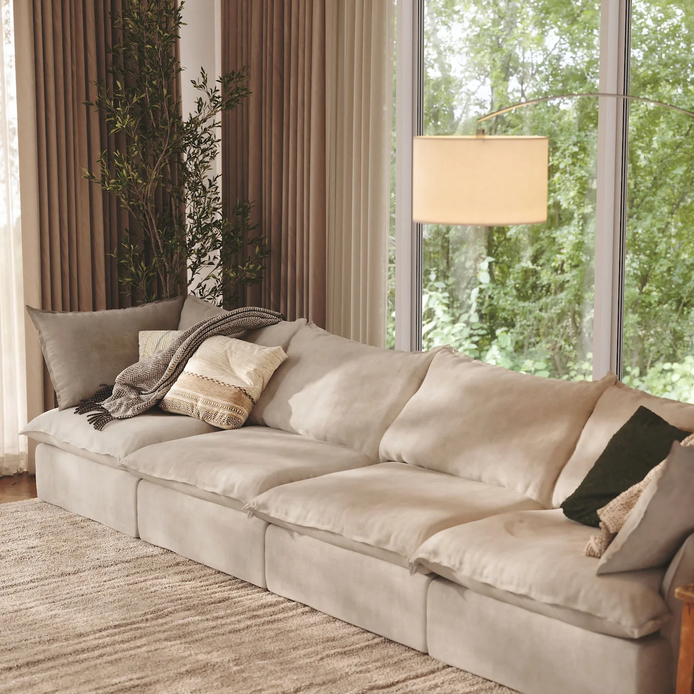 CloudComfort™ Modular Washable Luxe Sofa - 4 Seater view 13