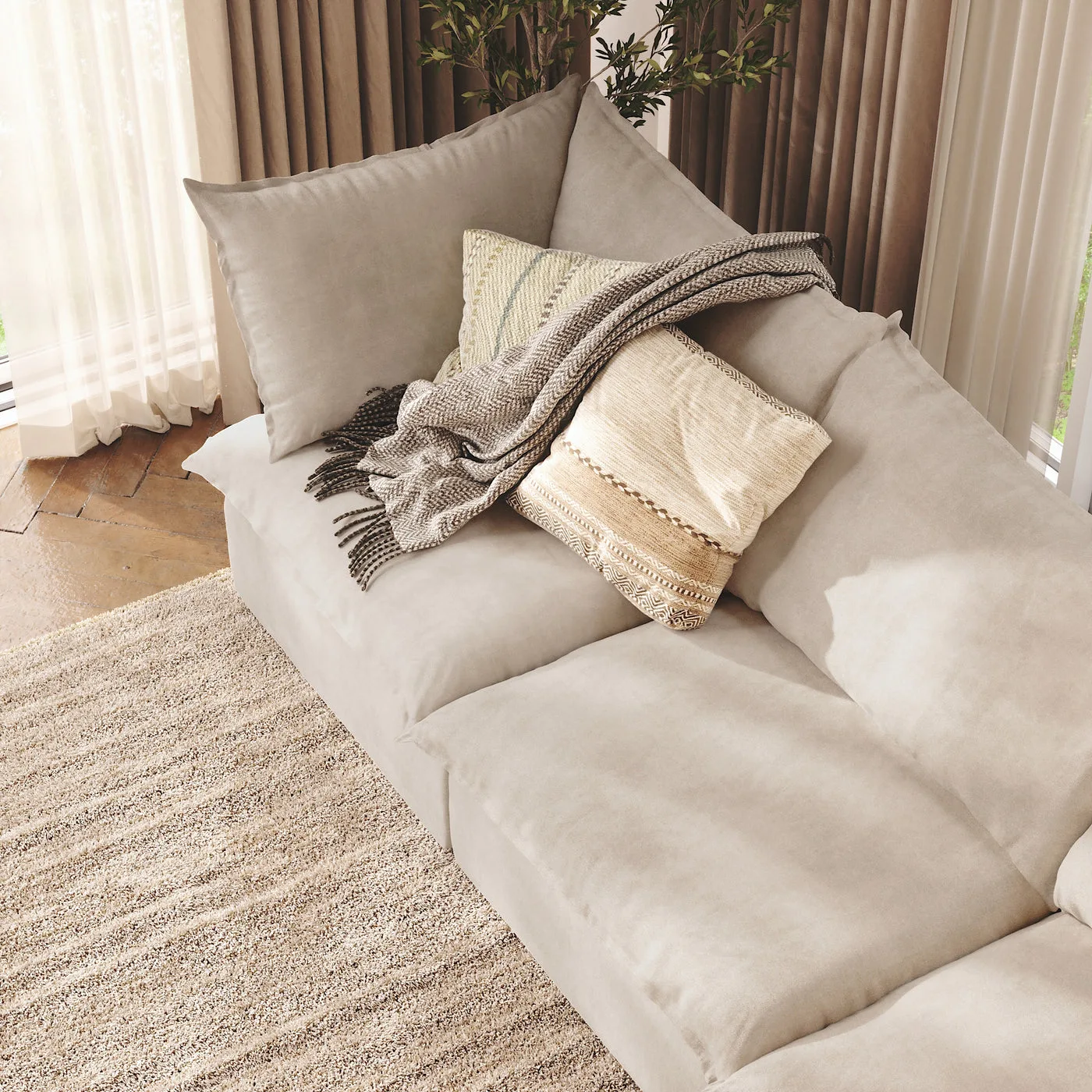 CloudComfort™ Modular Washable Luxe Sofa - 4 Seater view 14