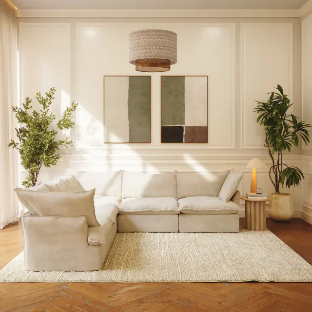 CloudComfort™ Modular Washable Luxe Sofa - 5 Seater Corner Sectional