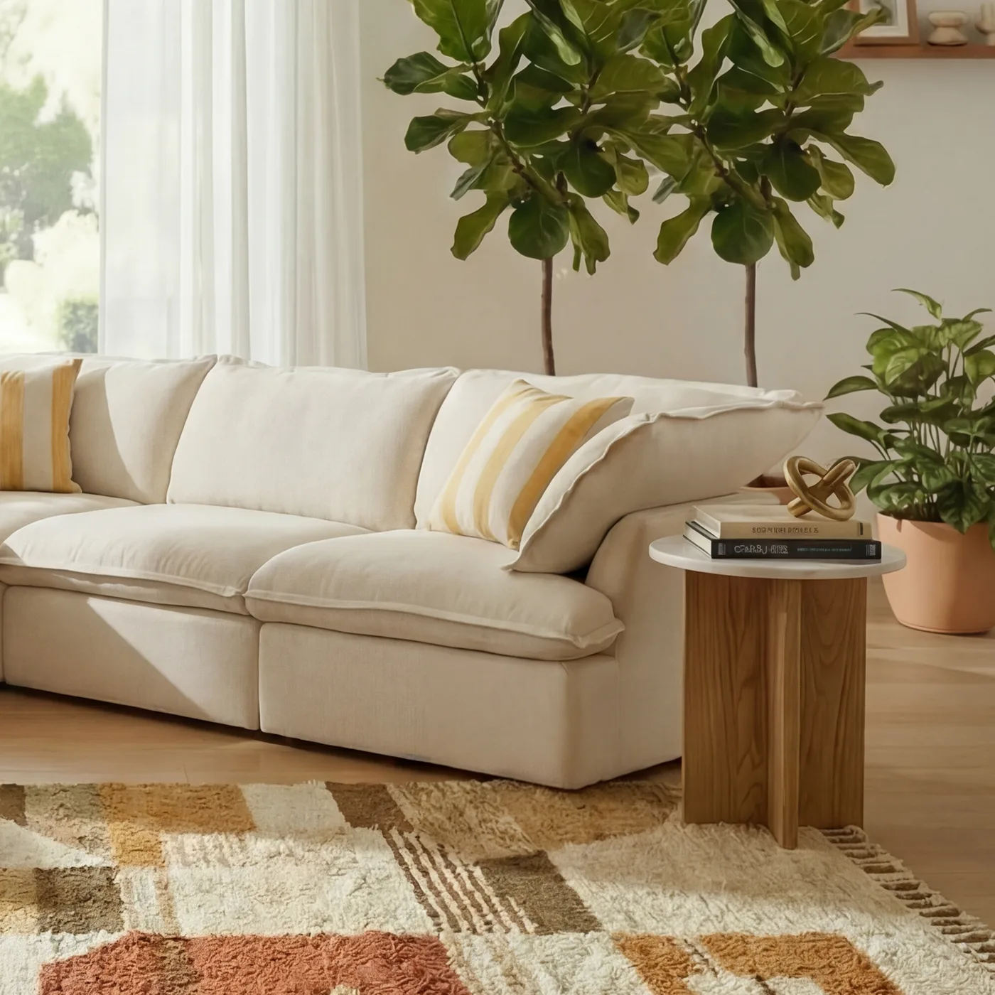 CloudComfort™ Modular Washable Luxe Sofa - 5 Seater Corner Sectional view 19