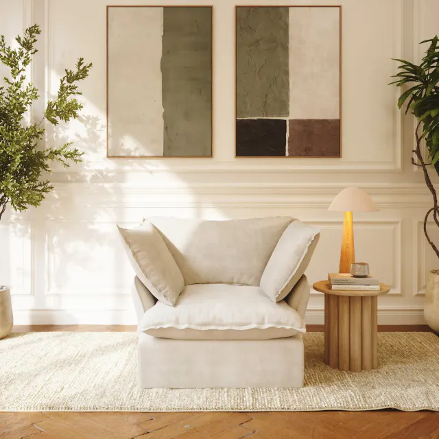 CloudComfort™ Modular Washable Luxe Sofa - Armchair