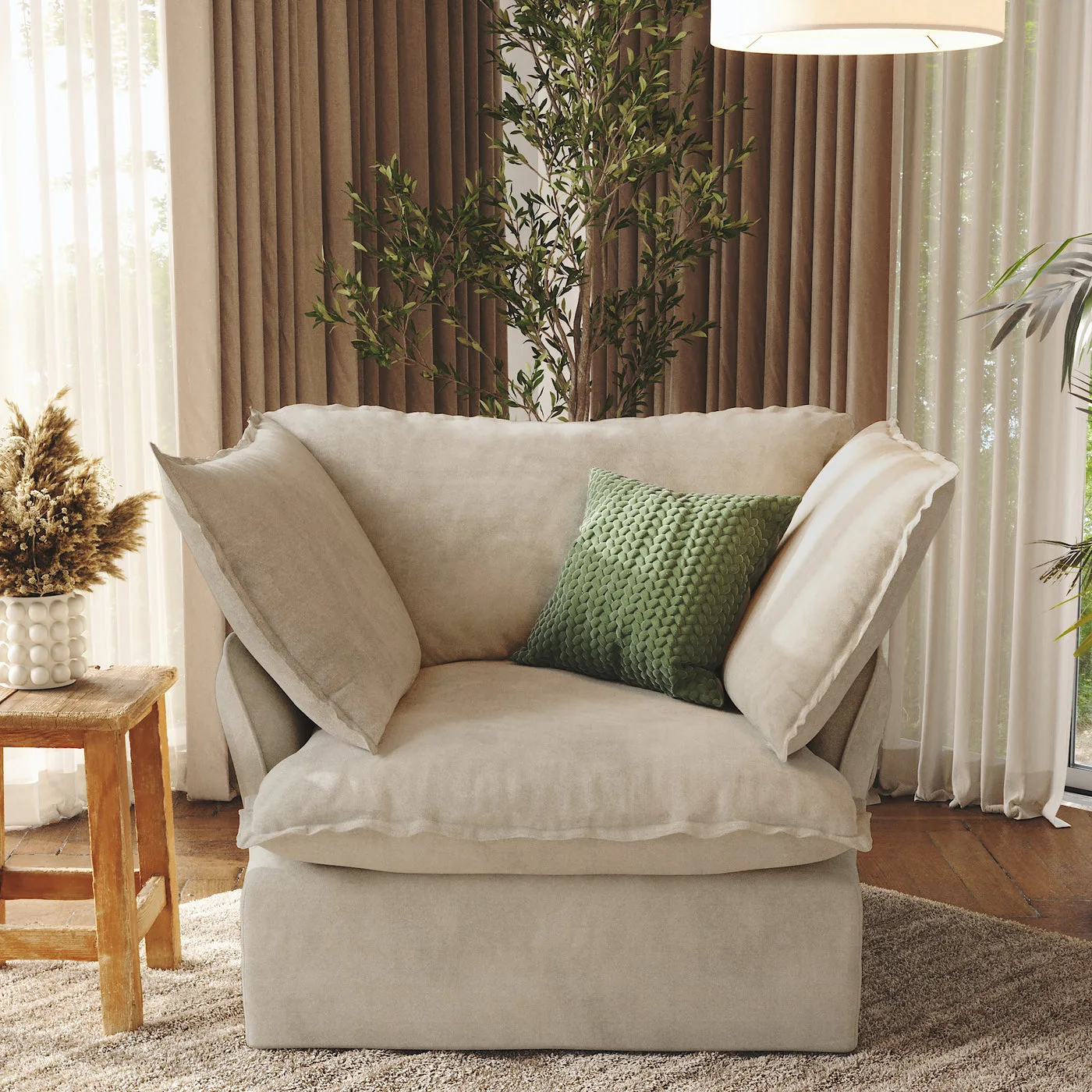 CloudComfort™ Modular Washable Luxe Sofa - Armchair view 3